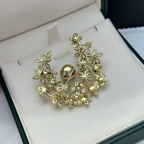 Flowers Pearl Brooch